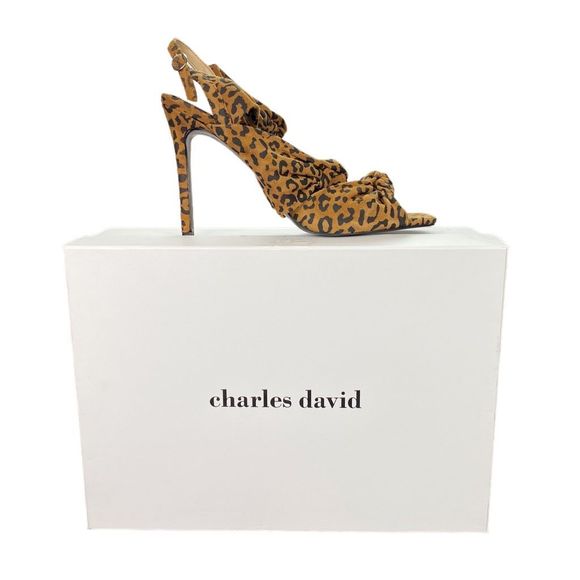 Charles David Vinnie Leopard-Print Slingback Sandal - Size 8.5 - Picture 10 of 10
